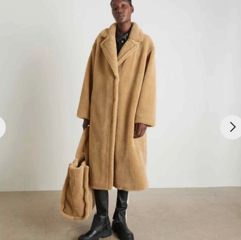 Stand Studio Women's Brown Teddy Jacket